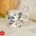 Flower paint mug C