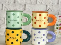 PD smile ceramic colorful mugs