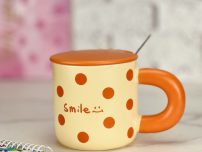 PD smile ceramic mug orange