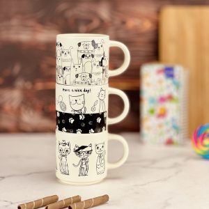 ceramic cat mugs all