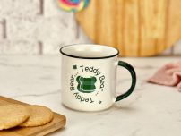 teddy bear mug green
