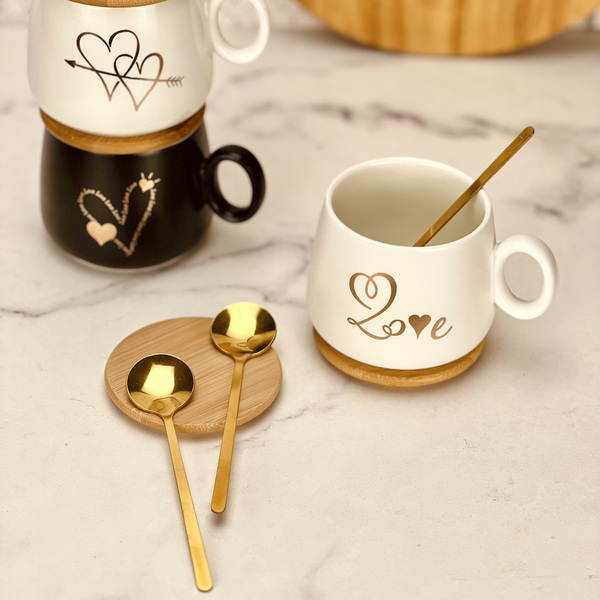 bamboo lid love cups details
