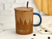 lucky ceramic mug brown